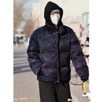 Gucci Men Jumbo GG Canvas Down Jacket Blue Nylon Front Zip Pockets Style ‎694161 Z8A53 4348 (6)