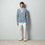 Gucci Men Wool Cardigan GG Intarsia Blue V-Neck Long Sleeves - Image 10