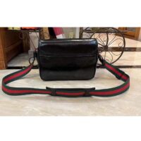 Gucci Unisex GG Crystal Messenger Bag Black GG Crystal Canvas Nylon Lining Style ‎760123 FACLK 1094 (4)