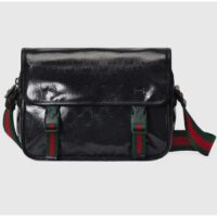 Gucci Unisex GG Crystal Messenger Bag Black GG Crystal Canvas Nylon Lining Style ‎760123 FACLK 1094 (4)