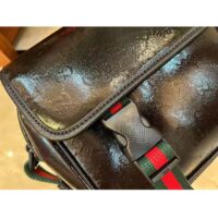 Gucci Unisex GG Crystal Messenger Bag Black GG Crystal Canvas Nylon Lining Style ‎760123 FACLK 1094 (4)