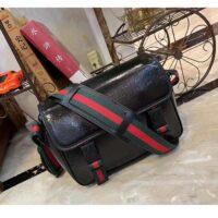 Gucci Unisex GG Crystal Messenger Bag Black GG Crystal Canvas Nylon Lining Style ‎760123 FACLK 1094 (4)