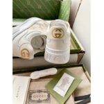 Gucci Unisex GG Sneaker White Leather Lace-Up Mid-Heel - immagine 6