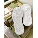 Gucci Unisex GG Sneaker White Leather Lace-Up Mid-Heel - immagine 7