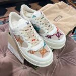 Gucci Unisex GG Sneaker White Leather Rubber Sole Mid-Heel – Image 5