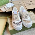 Gucci Unisex GG Sneaker White Leather Rubber Sole Mid-Heel – Image 10