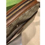 Gucci Unisex Messenger Bag Interlocking G Beige Ebony GG Supreme Canvas Brown Leather Style ‎675891 92THG 8563 - immagine 9