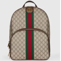 Gucci Unisex Ophidia GG Backpack Beige Ebony GG Supreme Canvas Double G Style ‎779901 FABYY 9744 (5)