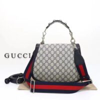 Gucci GG Women Blondie Medium Bag Beige Blue GG Supreme Canvas (1)