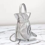 Gucci Women GG Blondie Mini Bucket Bag Silver Metallic Leather - Imagen 4