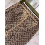 Gucci Men GG Canvas Pant Belt Loops Wide Leg Cropped Length - Imagen 7