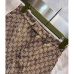 Gucci Men GG Canvas Pant Belt Loops Wide Leg Cropped Length - Imagen 4