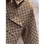 Gucci Men GG Canvas Shirt Point Collar Dropped Shoulder Long Sleeves – Bild 7