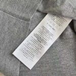 Gucci Women GG Cashmere Crewneck Interlocking G Grey Diagonal Stripe Crystals - Image 10