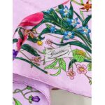 Gucci Women GG Flora Print Silk Carré Multicolor Purple Twill - Image 7