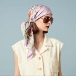 Gucci Women GG Flora Print Silk Carré Multicolor Purple Twill - Image 9