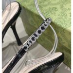 Gucci Women GG Gucci Signoria Slingback Pump Black Patent Leather High Heel - Imagen 9