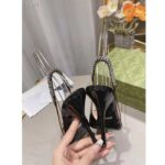 Gucci Women GG Gucci Signoria Slingback Pump Black Patent Leather High Heel - Imagen 8