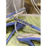 Gucci Women GG Gucci Signoria Slingback Pump Lilac Patent Leather High Heel - Image 9