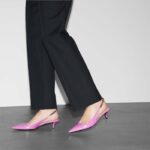 Gucci Women GG Gucci Signoria Slingback Pump Pink Patent Leather Low Heel – Bild 7