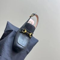 Gucci Women GG Horsebit Mule Black Leather Double Ring Bar Style ‎771566 0G0V0 1000 (7)