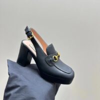 Gucci Women GG Horsebit Mule Black Leather Double Ring Bar Style ‎771566 0G0V0 1000 (7)