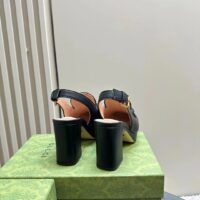 Gucci Women GG Horsebit Mule Black Leather Double Ring Bar Style ‎771566 0G0V0 1000 (7)