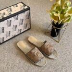 Gucci Women GG Matelassé Canvas Espadrille Sandal Double G Flat - Bild 8