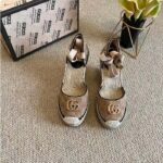 Gucci Women GG Matelassé Platform Espadrille Double G High 12 CM Heel – Bild 8