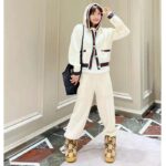 Gucci Women GG Rib Wool Pant Web Elastic Waist Drawstring Elastic Leg Cuffs - Image 15