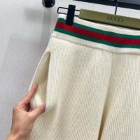 Gucci Women GG Rib Wool Pant Web Elastic Waist Drawstring Elastic Leg Cuffs (2)