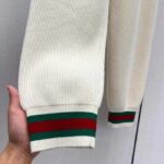 Gucci Women GG Rib Wool Pant Web Elastic Waist Drawstring Elastic Leg Cuffs - Image 11