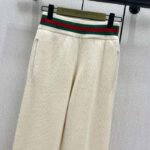 Gucci Women GG Rib Wool Pant Web Elastic Waist Drawstring Elastic Leg Cuffs - Image 7