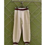 Gucci Women GG Rib Wool Pant Web Elastic Waist Drawstring Elastic Leg Cuffs - Image 2