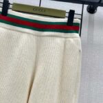 Gucci Women GG Rib Wool Pant Web Elastic Waist Drawstring Elastic Leg Cuffs - Image 9