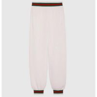 Gucci Women GG Rib Wool Pant Web Elastic Waist Drawstring Elastic Leg Cuffs (2)