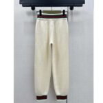 Gucci Women GG Rib Wool Pant Web Elastic Waist Drawstring Elastic Leg Cuffs - Image 4