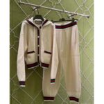 Gucci Women GG Rib Wool Pant Web Elastic Waist Drawstring Elastic Leg Cuffs - Image 6