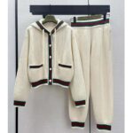 Gucci Women GG Rib Wool Pant Web Elastic Waist Drawstring Elastic Leg Cuffs - Image 5