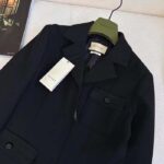 Gucci Men GG Wool Jacquard Jacket Black Lined Notch Lapel Petite Fit – Bild 6