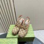 Gucci Women Horsebit Mule Beige Ebony Original GG Canvas Mid 8.4 CM Heel Style ‎776916 G1730 9755 - Image 5