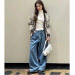 Gucci Women Reversible GG Mohair Cardigan Wool V-Neck Front Pockets - Image 9