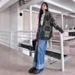 Gucci Women Reversible GG Mohair Cardigan Wool V-Neck Front Pockets - Image 4