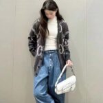 Gucci Women Reversible GG Mohair Cardigan Wool V-Neck Front Pockets - Image 5