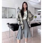 Gucci Women Reversible GG Mohair Cardigan Wool V-Neck Front Pockets - Image 8