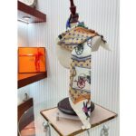 Hermes Women Les Voitures Nouvelles Scarf 70 Silk Brown Multicolore - Image 4