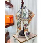 Hermes Women Les Voitures Nouvelles Scarf 70 Silk Brown Multicolore - Image 3