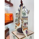 Hermes Women Les Voitures Nouvelles Scarf 70 Silk Brown Multicolore - Image 5