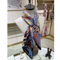 Hermes Women Super Silk Quest Detail Scarf 45 Twill (1)