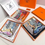 Hermes Damen Super Silk Quest Detail Schal 90 Twill